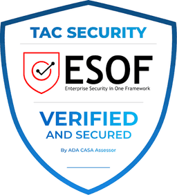 TAC Security ESOF badge — verified and secured by ADA CASA assessor