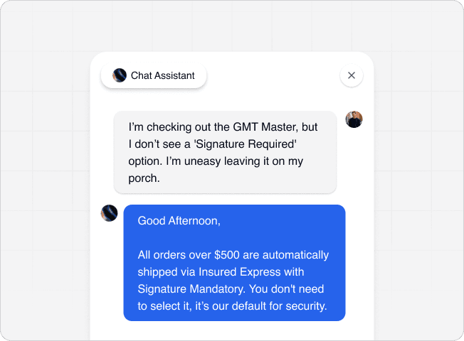 Web chat assistant